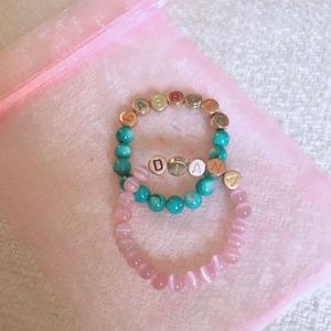 children's customized semi-precious stones beaded bracelets